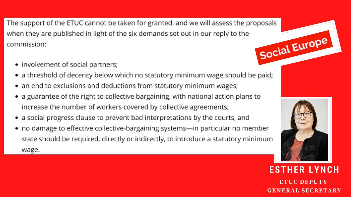 etuc_ces's tweet photo. ETUC's @EstherLynchs sets out ETUC's demands for an EU Directive on Minimum Wages &amp; Collective Bargaining 
https://t.co/c6iBkWrMln
@NicolasSchmitEU @vonderleyen @socialeurope 
#FairWages #PeoplesRecovery https://t.co/figgAuJyTj
