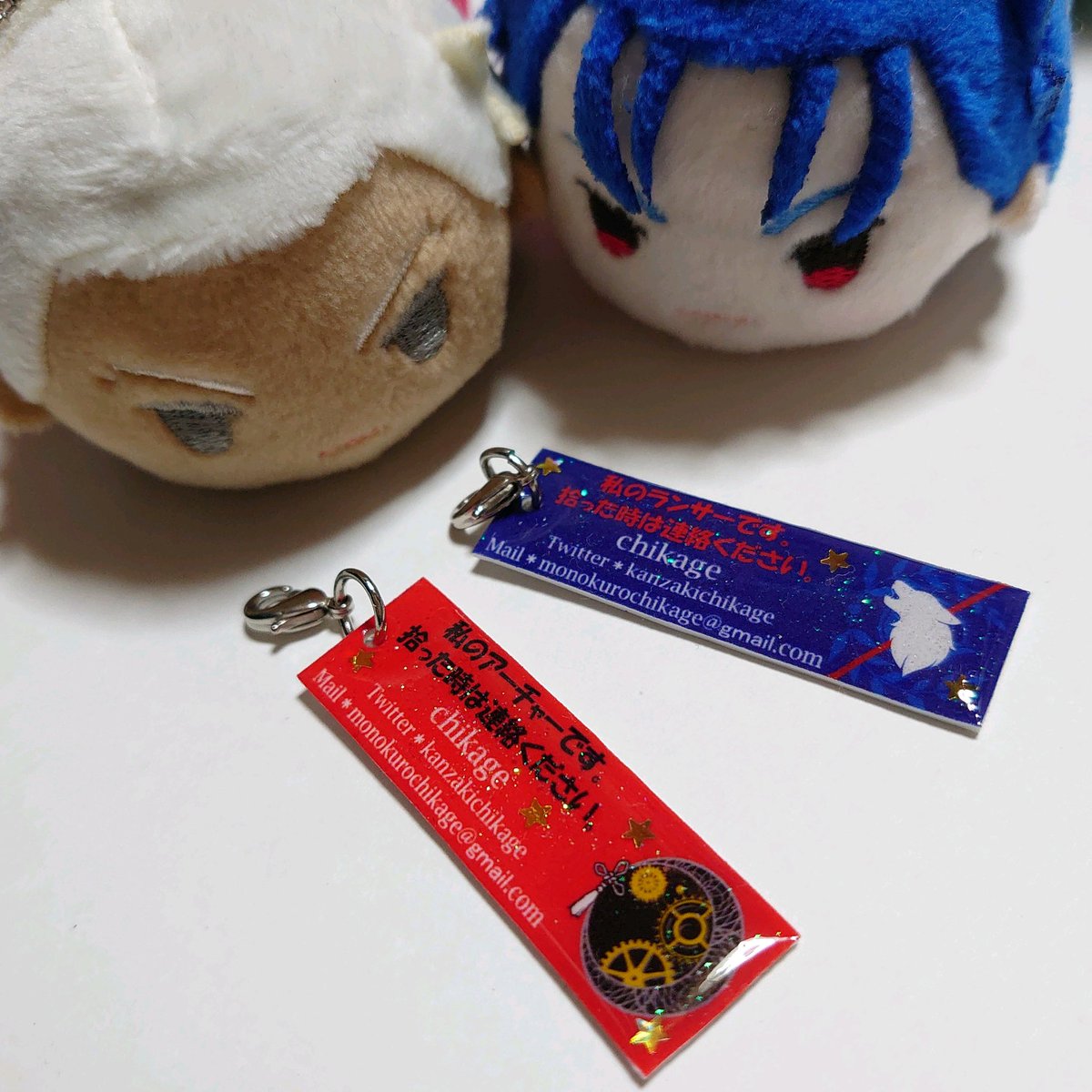 Chikage もちマスの迷子札欲しかったので プラ板とレジンで自作してみた Chikage もちマスの迷子札欲しかったので プラ板とレジンで自作してみた