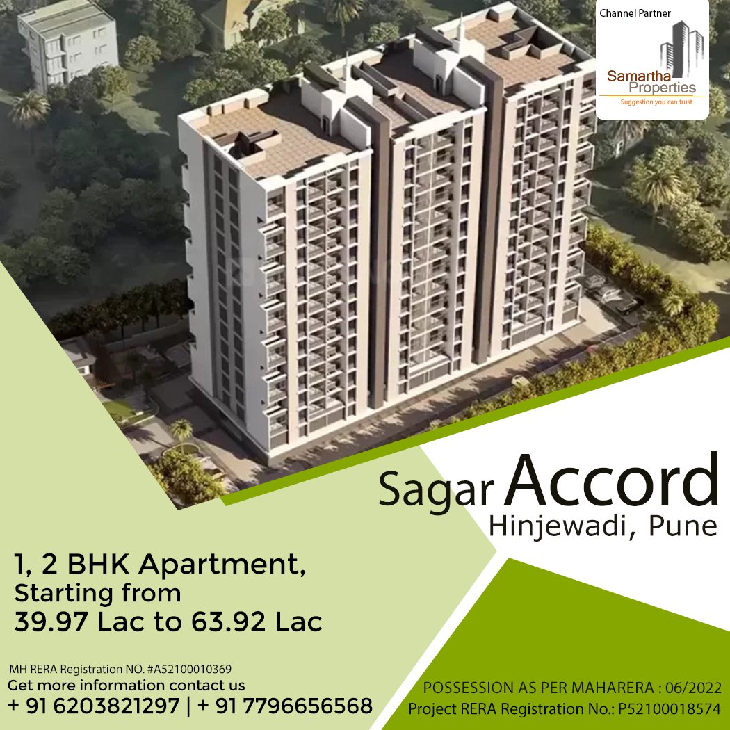 SamarthaProper1's tweet photo. Sagar Accord
Hinjewadi, Pune

1, 2 BHK Apartment,
Starting from 39.97 Lac to 63.92 Lac

Get more information contact us
+ 91 6203821297, + 91 7796656568

#properties #property #home #homesweethome #propertyfinder #propertymanagement #home #2bhk https://t.co/R2mLGMvhFw