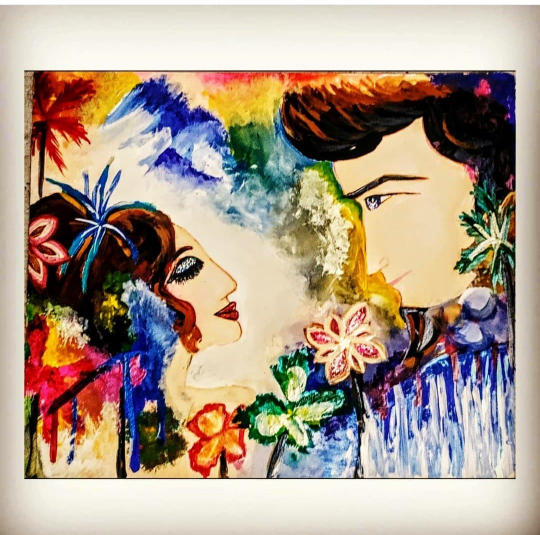 Megha_Bhat_'s tweet photo. Couple in love art  acrylic painting.
Art on sale!
There's a reason why two people stay together.
They give each other something nobody else can.#loveart, #artonsale, #acrylicpainting, #followfollow, #artist, #colours, #hues, #shadesoflove,#followformoreartworks, #painting, #love https://t.co/QtBYhjKBKy