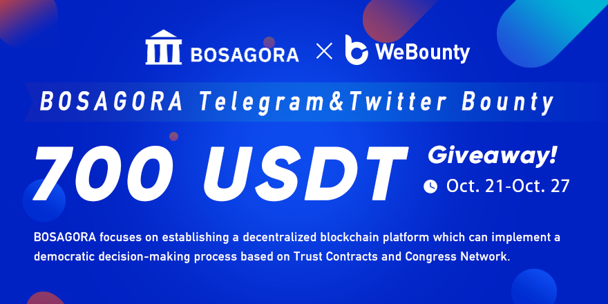 webounty_io's tweet photo. #NewBountyOnline❤️
@BOSAGORA1 
 
💰700USDT | 7 days

👉Link: https://t.co/600D9YKDFd
⏰Period: 21th Oct. - 27th Oct.(UTC)

6 USDT for 5  lucky guys
RT &amp; Like &amp; follow  @BOSAGORA1  @webounty_io
 
Tag 3 friends &amp; Comment your TRC20 address https://t.co/U6XKzurArM