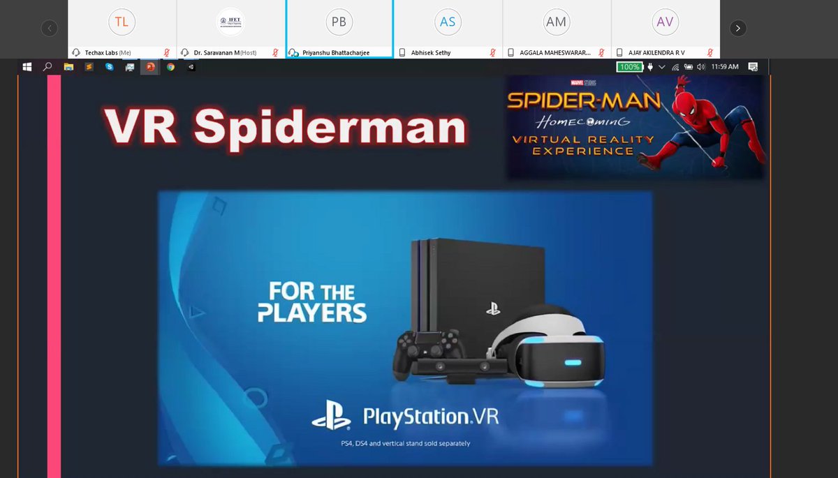 TechaxLabs's tweet image. Day 1 1st Session 1st part
AICTE Sponsored 2weeks online faculty Development Programme
Gaming application using Virtual Reality 
at IFET college of Engineering 
#techaxlabs #gameApplications #VirtualReality @AICTE_INDIA #DEVCommunity @TechaxLabs