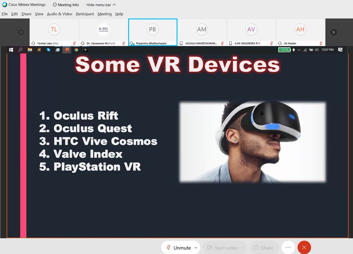 TechaxLabs's tweet image. Day 1 1st Session 2nd part
AICTE Sponsored 2weeks online faculty Development Programme
Gaming application using Virtual Reality 
at IFET college of Engineering 
#techaxlabs #gameApplications #VirtualReality @AICTE_INDIA #DEVCommunity
