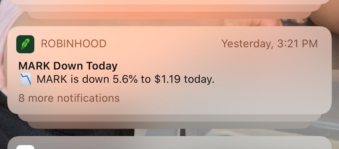 I bought a few shares of MARK to get alerts on how I should be feeling —Much cheaper and precise than a therapist.