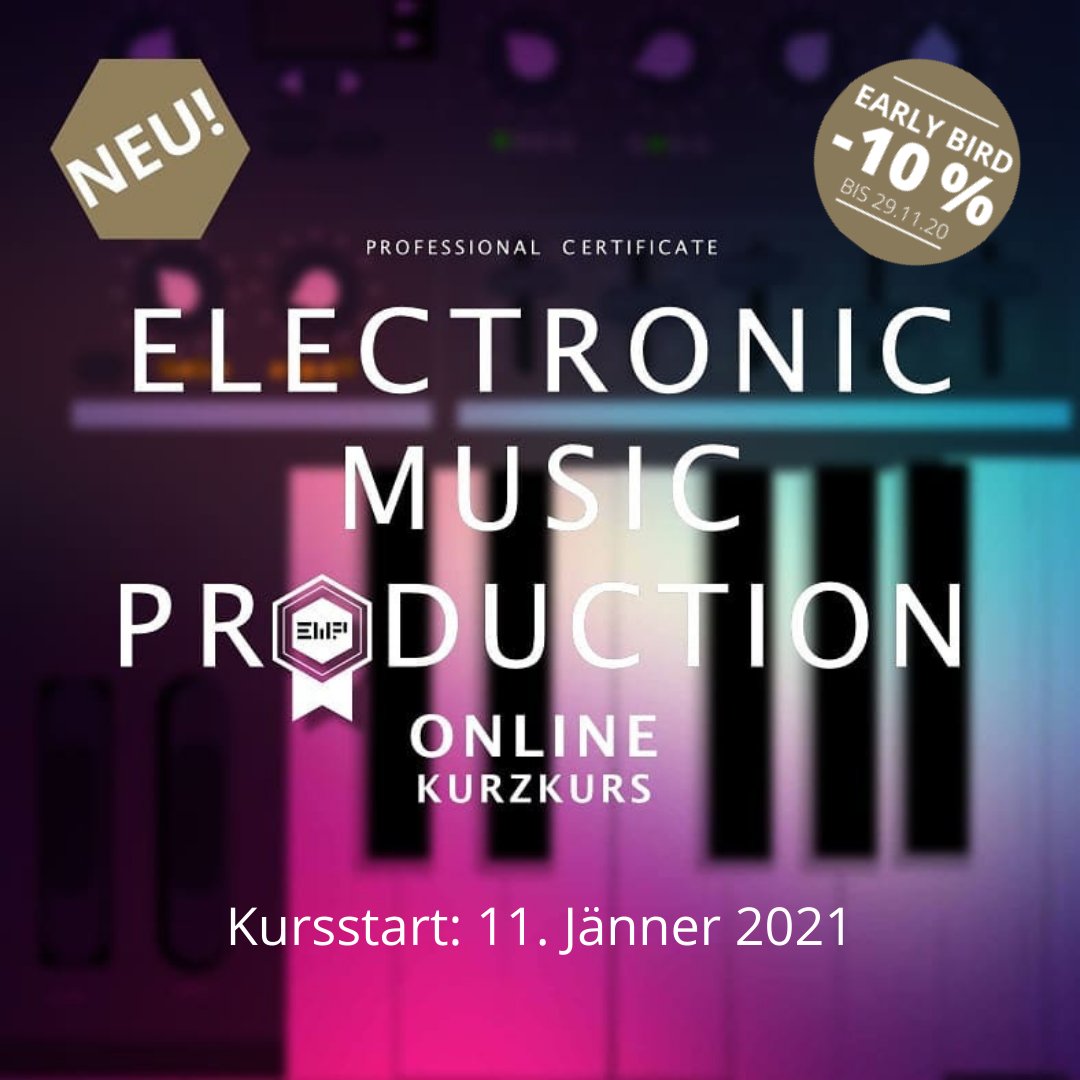 Du machst #beats? Interessierst dich für #ableton , #mixingmastering und #musicproductions? 🎧🎹

💥 dann hol dir jetzt die -10% Early-Bird-Aktion auf den #electronicmusicproduction Online-Kurs bis 29. November 💥

Infos unter sae.edu/aut/de/infos-a…

Start: 11. Jänner 2021 🚀