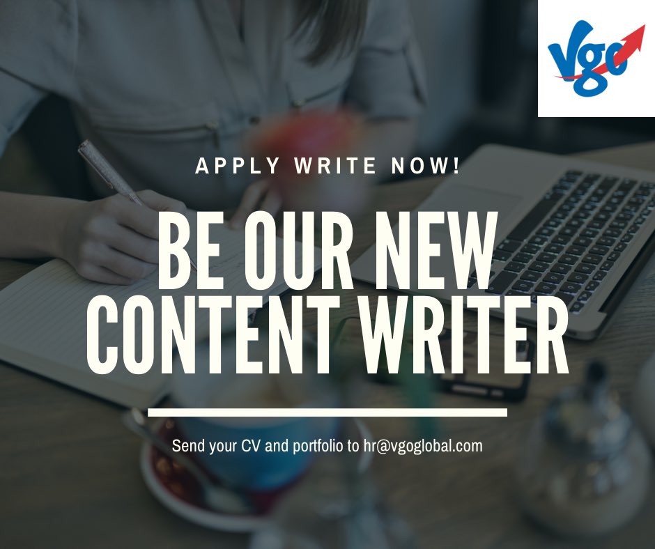 vgoglobal's tweet image. If you think you can create good content, VGo is the place for you! 
Drop in your resumes to hr@vgoglobal.com and we’ll get back to you, till then keep writing! 
.
.
.
#VGoGlobal #startups #contentwriterjob #freelancers #contentwriterrequired #joinus