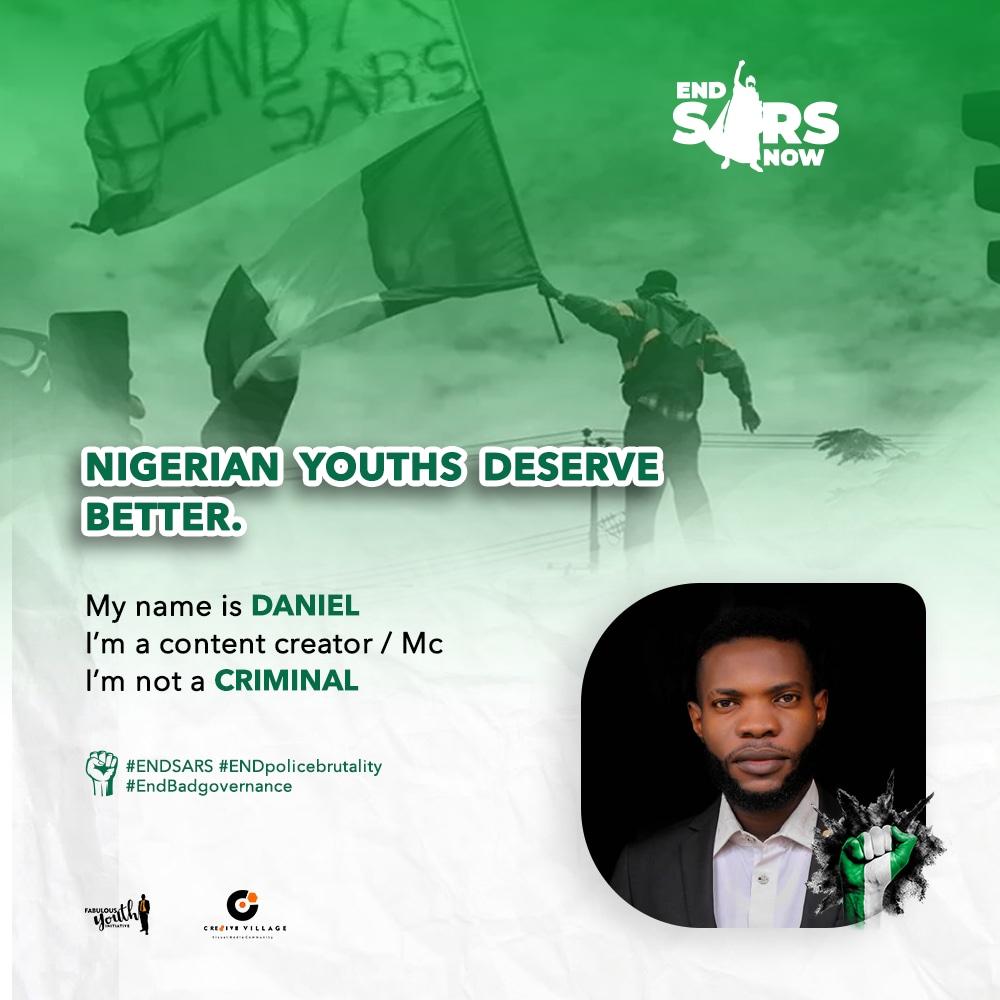 daniel_d_prof's tweet photo. Together let's #EndSARS https://t.co/ZLcu0W7yHj