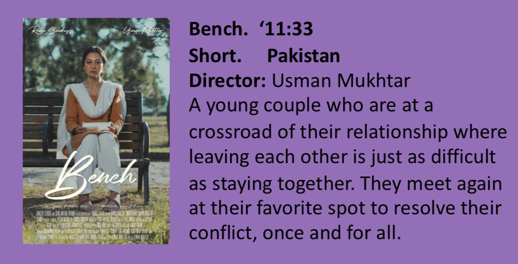appcsocialmedia's tweet photo. #Pakistani #shortfilm "#Bench" by @MukhtarHoonMein #UsmanMukhtar is being screened today at the #Cannes International Film Festival taking place in #France from October 18-20, 2020. 👏 🇵🇰🎬
#APPNews
@Festival_Cannes @cannes @MoIB_Official #CIIFF #Pakistan @FaisalJavedKhan https://t.co/wy5faI3CX8