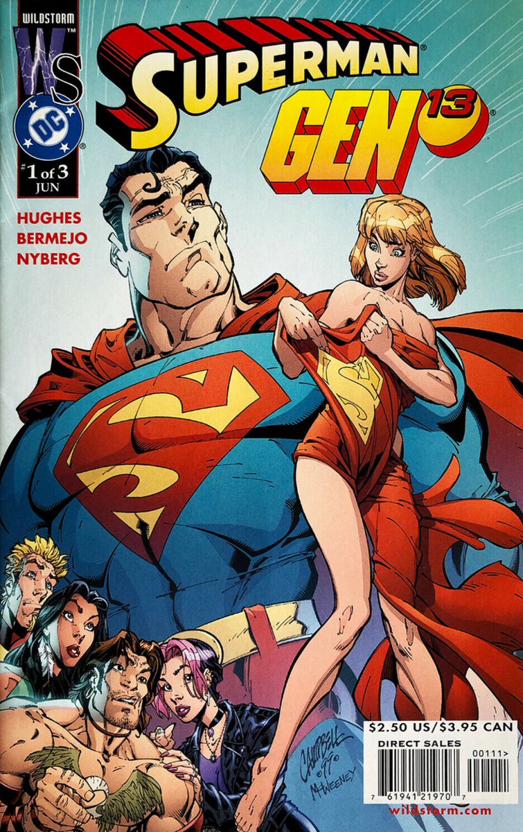 CoolComicArt's tweet photo. Superman/Gen13 (2000) covers by J. Scott Campbell @JScottCampbell w/ Tom McWeeney https://t.co/7hvx1XMk9s