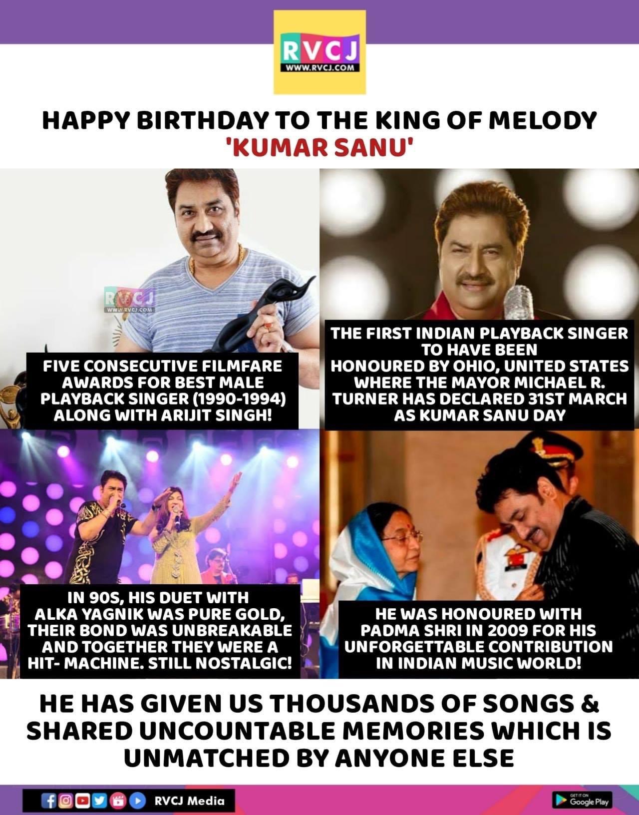 Happy Birthday Kumar Sanu       