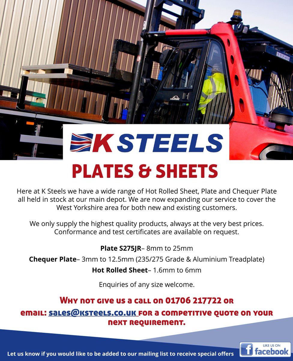 K Steels Yorkshire Sheets Expansion - mailchi.mp/749ae27093c5/k…