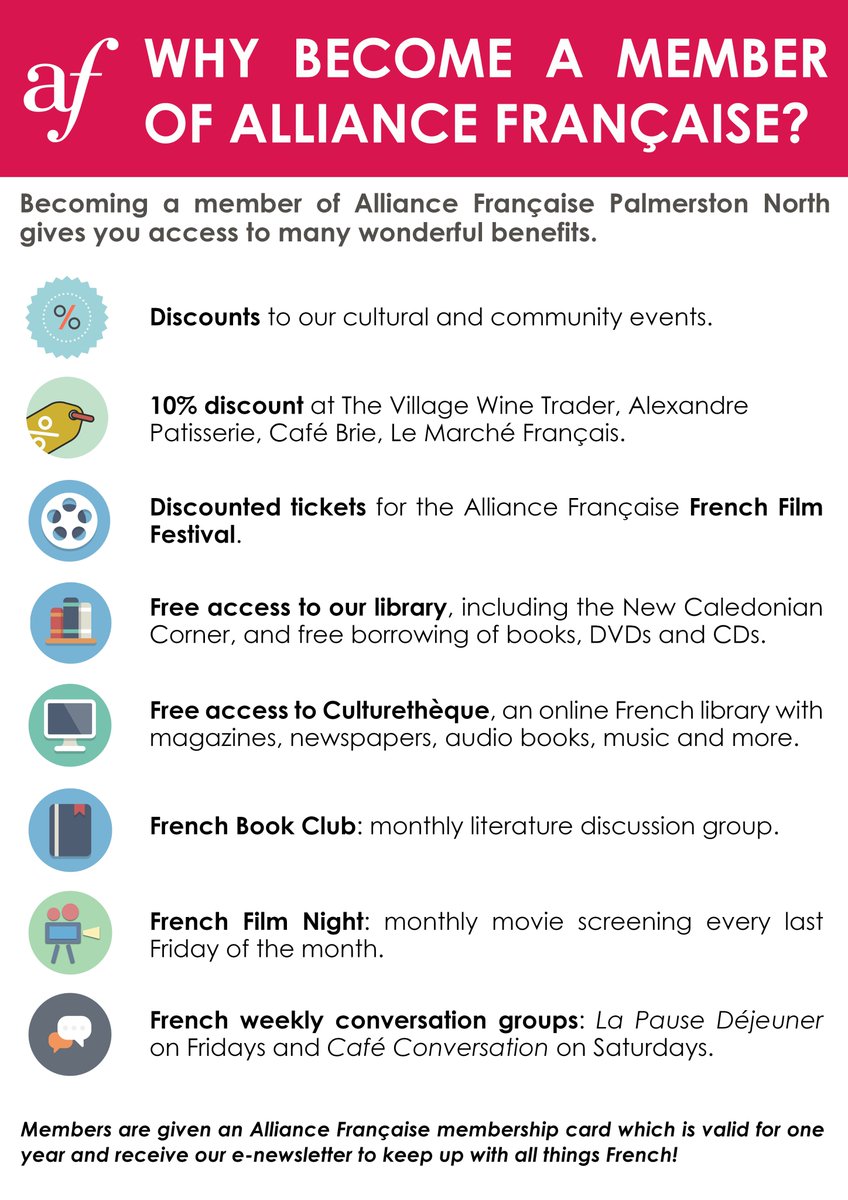 AFPalmy's tweet photo. Bonsoir fantastic people,

Term 4 has just started for French classes in Palmerston North. 

All week long, morning and evenings from toddlers to adults, collective or private classes online or onsite!!

Contact us :) :) https://t.co/L4MoWJItLQ