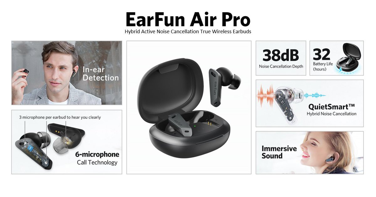 EarFunAudio's tweet photo. ๐ต๏ธโโ๏ธDon't know much about EarFun's 1st ANC earbuds yetโ
Let's see what makes the "Air Pro" that special! ๐
More Details: https://t.co/jz7oBFr6xH
#earfun #earfunANC #truewireless #ANC #wirelessearbuds #ANCearbuds #noisecancellation #Hybridanc #earfunearbuds https://t.co/jLdK2wqXoK