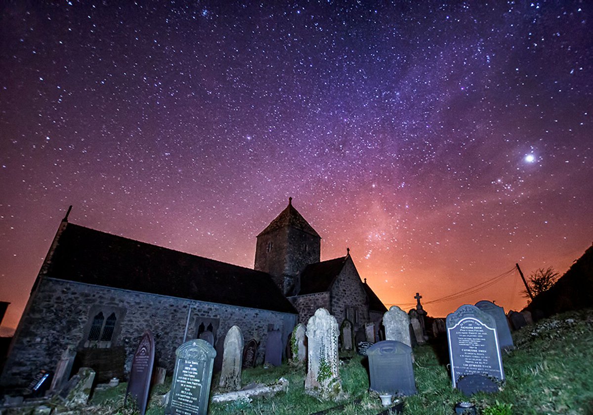 "If at midnight (on Halloween) any persons had the courage to run three times around the parish church and then peep through the keyhole of the door, they would see the apparitions of those who were soon to die." #Halloween  #Wales 