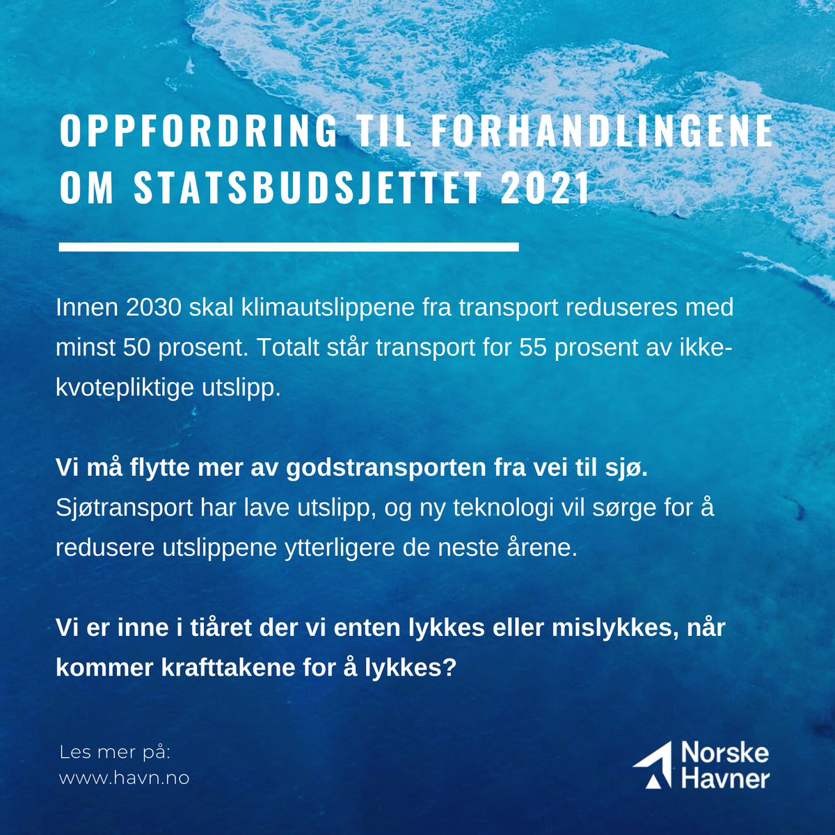 #statsbudsjettet #sjøtransport #godsoverføring #jatilsjøveien