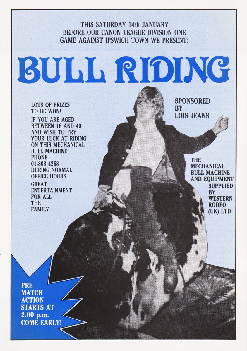 Coming soon

Pre game bull riding at White Hart Lane