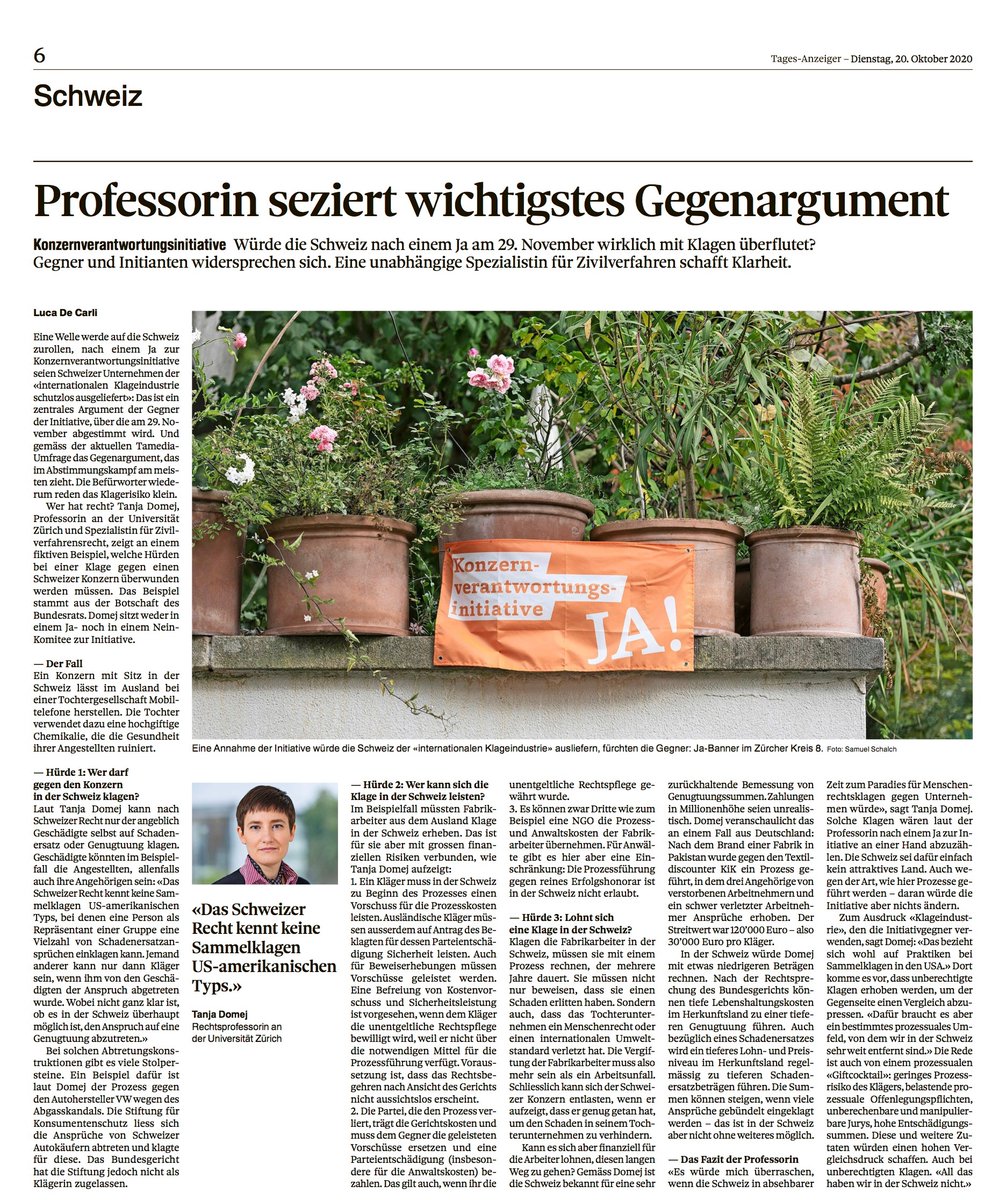 Wir hoffen, dass die Konzern-Lobby nun auf ihre Schauermärchen verzichtet. Es geht um ein Mindestmass an #Konzernverantwortung. Dazu gehören: Keine Kinderarbeit, internationale Umweltstandards respektieren. Das scheint uns nicht zu viel verlangt. #kvi
tagesanzeiger.ch/professorin-se…