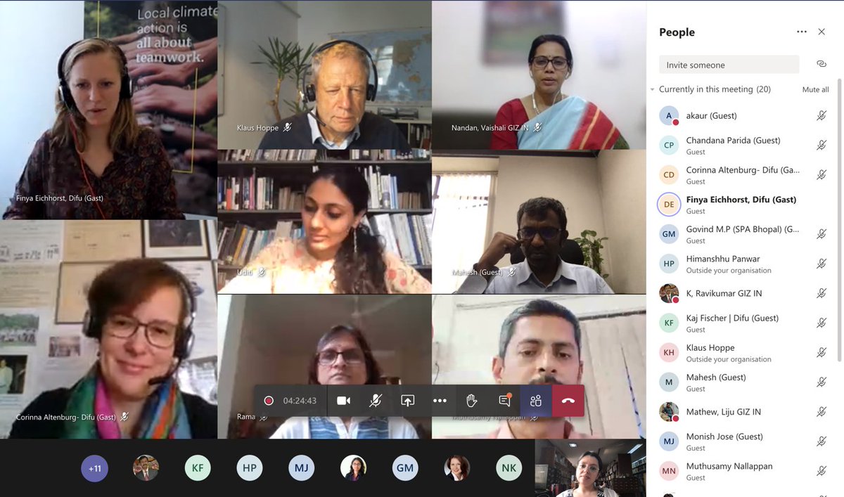 C3_NIUA's tweet photo. To build #capacities of #Urban local bodies on #climateactions with #innovative and practical solutions a one day Training of Trainers(TOT) was hosted by  @NIUA_India in collaboration with @giz_india and DIFU as part of the workshop on Urban #Green #Planning on 16 Oct 2020
#Ccube https://t.co/3Ufp2qeSjm
