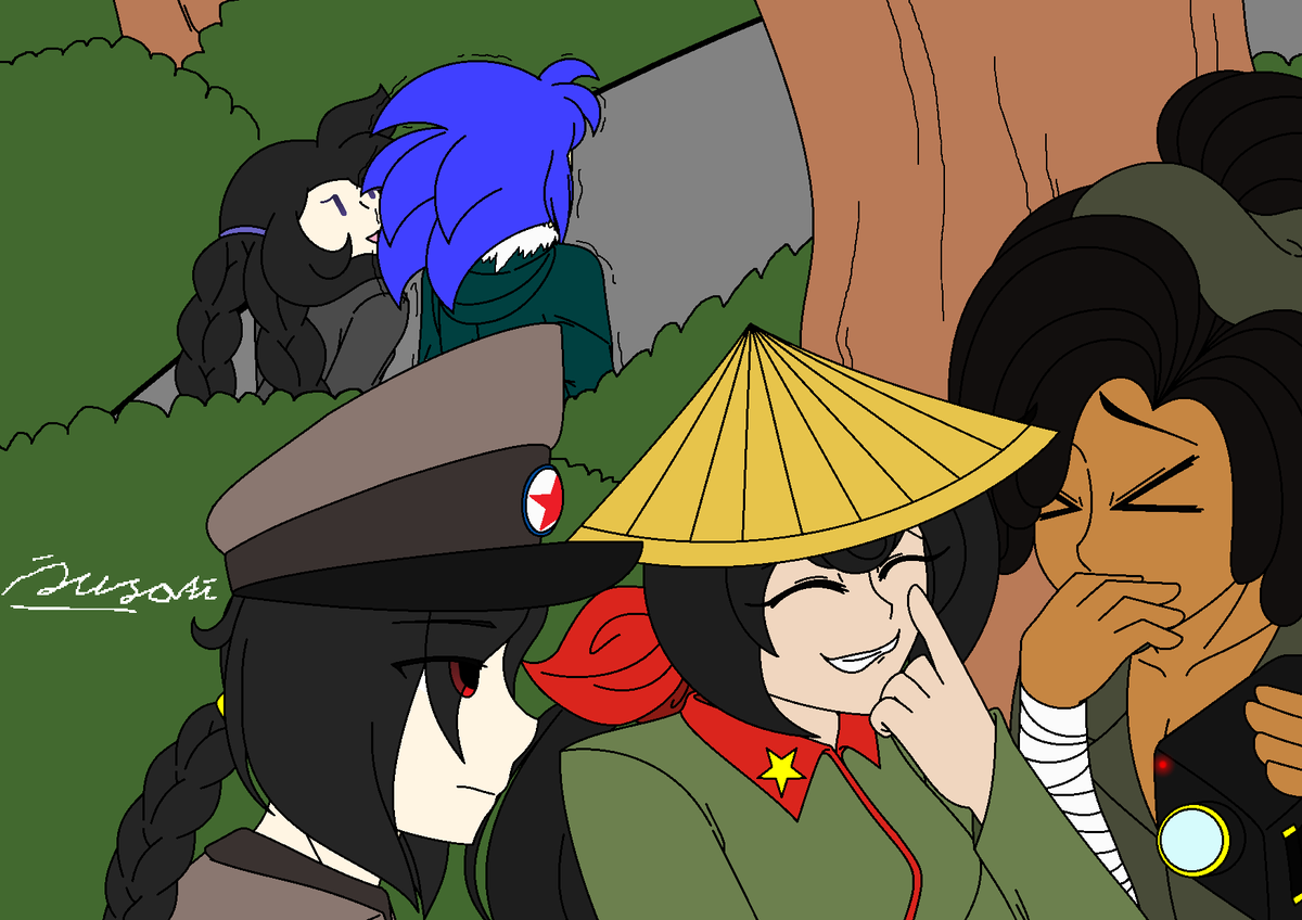 AKDSO5's tweet photo. "Special Halloween 2020"

Characters (UtoD): Rora Yong Soo, Hawk S. Jones, Im Yong Soo, Mai Văn Long, Alex

I hope you guys like it.
#AssassinationProject
#originalcharacters
#Halloween
#YinLand
#UnitedStateofEurope
#YangLand
#VannitiaLand
#ParadiseLand
#RedArmy
#Commander https://t.co/WcxyrSndv2