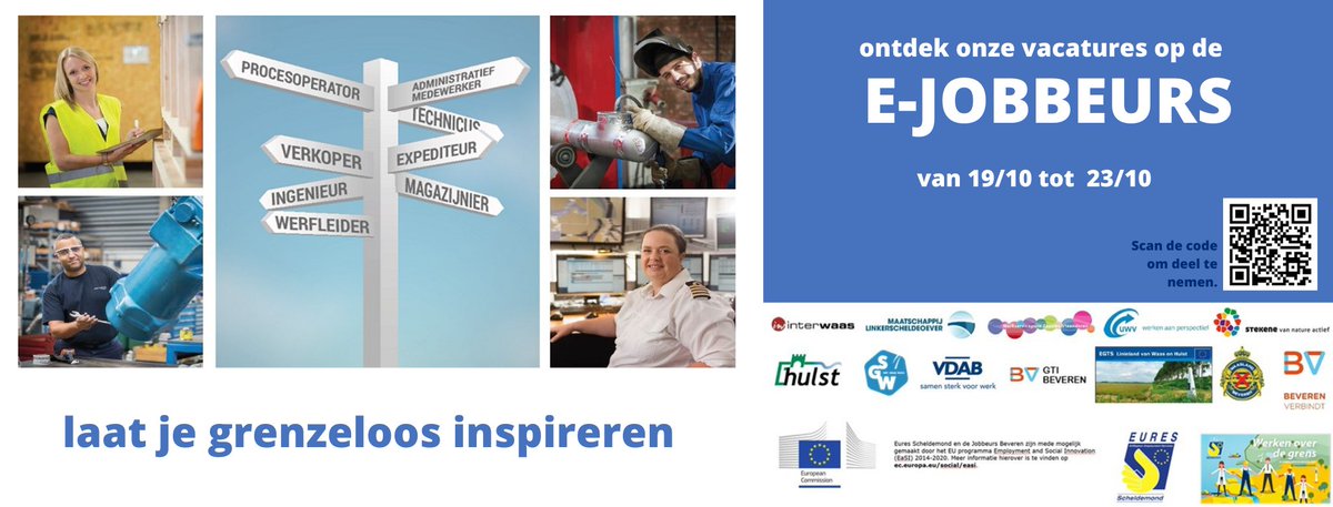 Valyvdm's tweet photo. Laat je grenzeloos inspireren en ontdek vacatures bij meer dan 50 bedrijven uit het Waasland en Nederland! Door het coronavirus gaat de jobbeurs dit jaar enkel online door.
De E-jobbeurs loopt nog tot 23 oktober. ππ
π https://t.co/w9NH8rLHGn
#jobbeurs #egts #mlso #vdab https://t.co/H8nqddn6q2