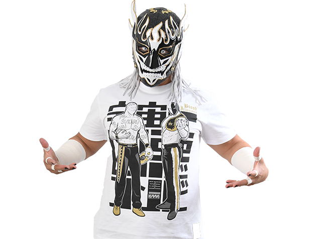 新日本プロレス　宇宙一凶悪コンビTシャツ　デスペラード　金丸 キン肉マンコラボ 金丸義信＆エル・デスペラード×宇宙一凶悪コンビ T