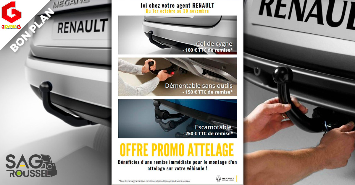 Parta_G's tweet image. Profitez d'une remise immédiate pour le montage d'un attelage chez Garage SAG Roussel  jusqu'au 30 novembre 2020
#Graulhet #automobile #attelage #remorque #offrespeciale #remise #promotion
apy.re/UNmch