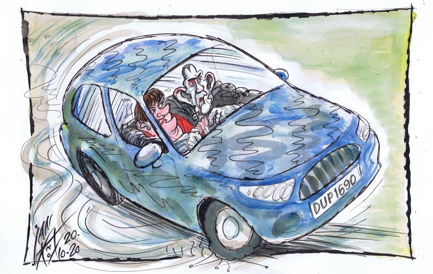 Today's @irish_news cartoon: Who's driving? #edwinpoots #COVID19 irishnews.com/news/northerni…