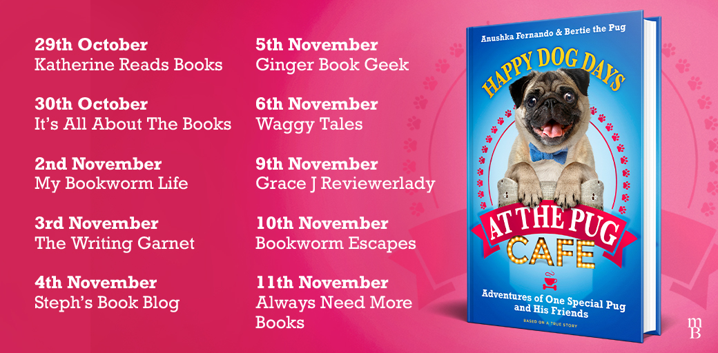 TheMirrorBooks's tweet photo. Coming soon!
Download a 99p copy of Happy Dog Days at the Pug Cafe & join us on the Blog Tour! https://t.co/hV6PDuzp2H
@KatherineReads @DeeCee334 #MyBookwormLife @kaishajayneh @sjroth21 @Ginger_bookgeek @loucapxx @Reviewerlady #bookwormescapes @clairsharpe @pugcafe @PugBertie https://t.co/d1i7VgsZff