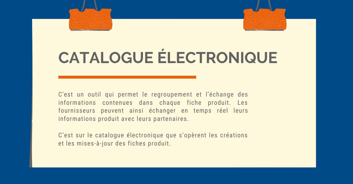 TX2CONCEPT's tweet image. #GLOSSAIRE 📖 – Un catalogue électronique facilite les échanges d’informations produit entre les fournisseurs et l’ensemble de leurs partenaires. 
Découvrez notre solution de #dématérialisation de fiches produit ➡️ tx2.fr/nos-solutions/… 
#ecatalog #EDI #grandedistribution
