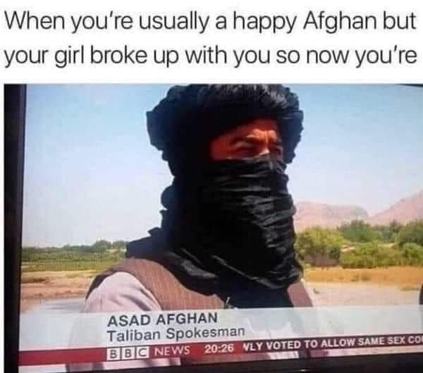 BewilderBugs's tweet photo. Oh no, poor Mr Afghan.
#Meme #Memes #Sad https://t.co/14hSce8A5N