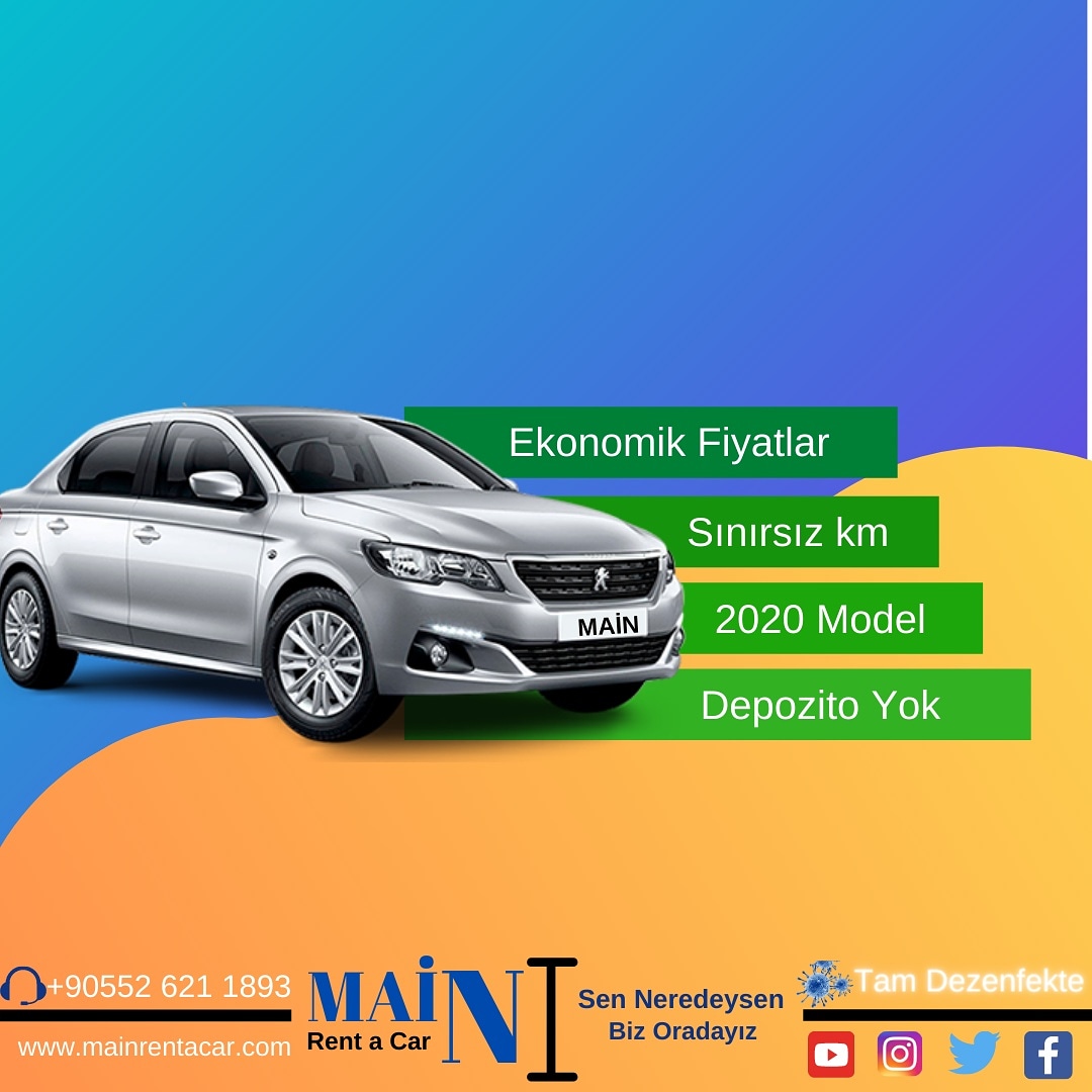 Daha hızlı,
Daha kolay,
Daha sosyal,
Main' de Aracını instagram da kirala!
#mainrentcar #cheap #feast #rentalcars #kiralikaraba #araçkiralama #ucuzaraba #rentacar #germany #münih #amsterdam #stutgart #berlin #köln #bremen #nürnberg #hamburg #frankfurt #dortmund #düsseldorf