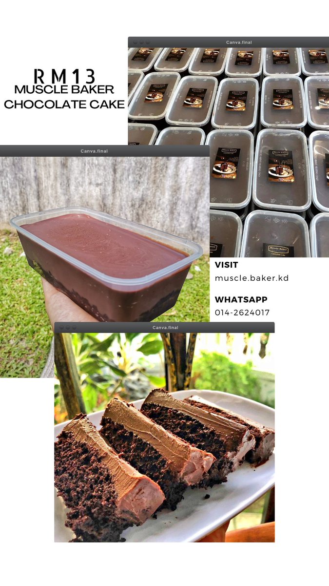 FadzZaidi's tweet image. Hi yieen &amp;amp; all🥰

I ada jual Kek Coklat by Muscle Baker. Topping coklat padu, rasa premium. Harga RM13 je guys‼️

Bila dah rasa korg mmg tak boleh brain kenapa dia murah mcm tu tau😎

📍COD area Damansara &amp;amp; Sg. Buloh