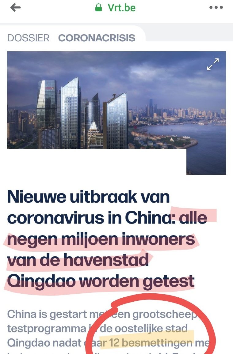 @SammyMahdi In BE hoeft testen precies niet meer vanaf vandaag ... eeeuh, waarom precies ?
Op dit cruciaal moment beslist #vivaldi om MINDER te testen ?!?!
#WTF
Ondertussen in China 👇
Vivaldi = #nietmijnregering https://t.co/geNnEcD1Ml