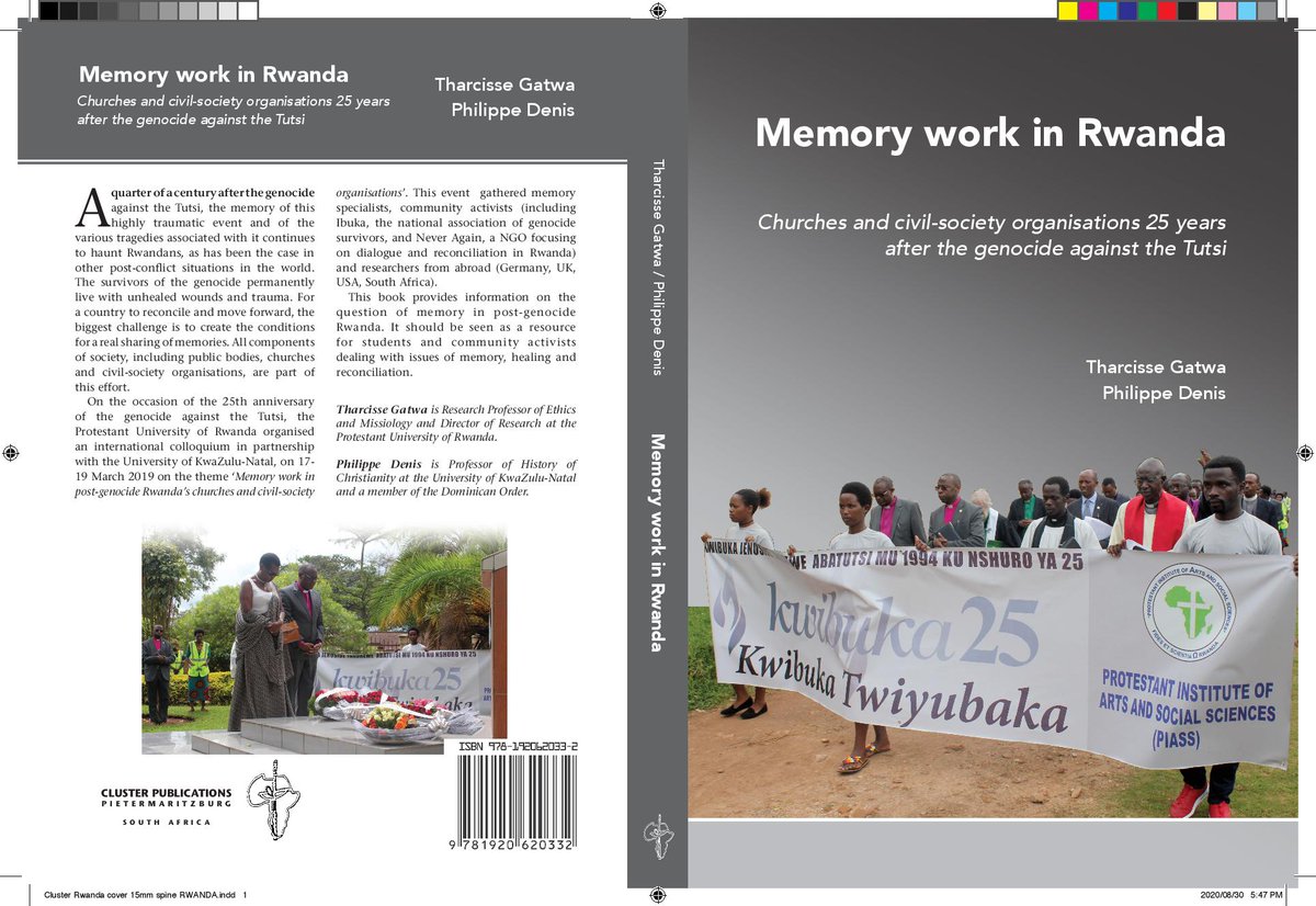 ClusterPublica1's tweet photo. Upcoming book: Memory work in Rwanda 25 years after the genocide against the Tutsi. Beautiful historical reading. PLACE YOUR ORDER!!!! https://t.co/uF3zSakDPr