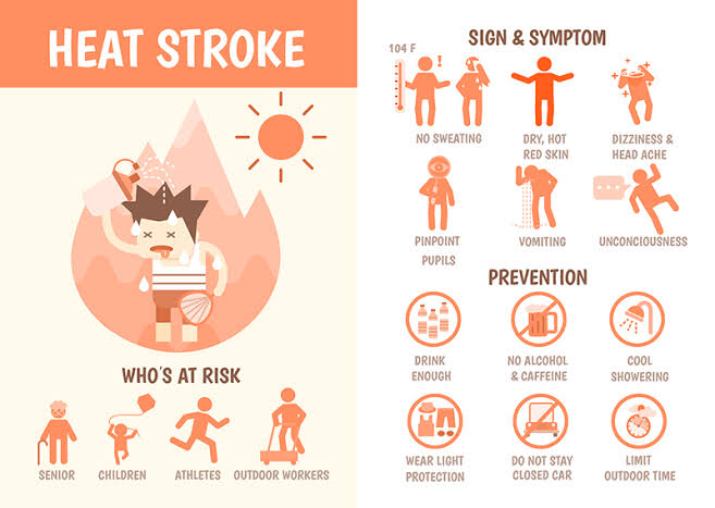 🌡️ #Heatwave
Heat exhaustion VS heat stroke:
🥵Heat exhaustion is usually accompanied by excessive thirst, nausea, weakness, muscle aches, heavy sweating, slow heartbeat dizziness.
🥵Heatstroke may develop following heat exhaustion if the condition is not treated. https://t.co/vZXn84LAsI
