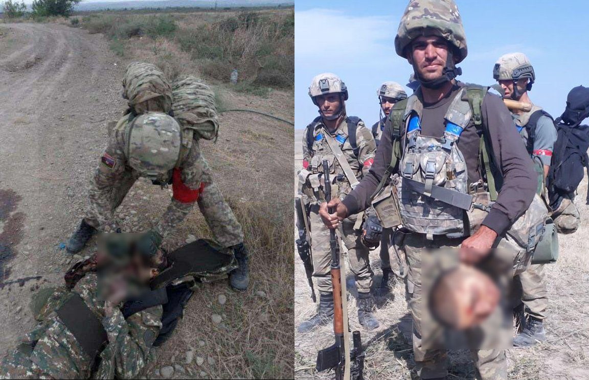 vicgerami's tweet photo. #Azerbaijan savagely beheading a captured #Armenian soldier should headline news! @cnni @CNN @BBCWorld @AP @Reuters @SkyNews @washingtonpost @NPR @rcfp @ARIJNetwork @nlgja @Jerusalem_Post @TimesofIsrael @FoxNews @MSNBC @nytimes @PressClubDC @PressClubAust @LAPressClub https://t.co/WKbGy1HhXa