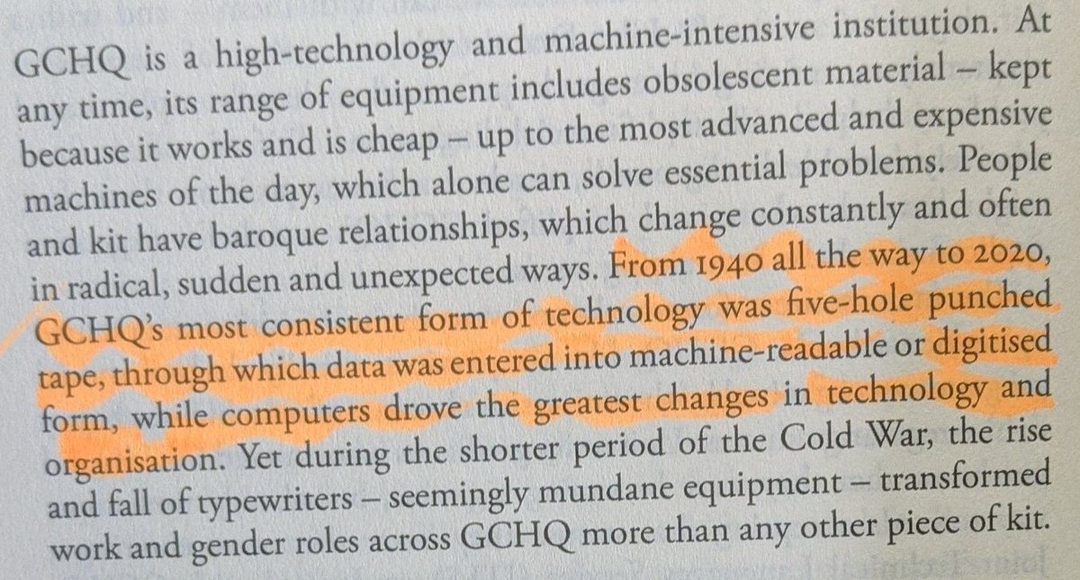 GCHQ was apparently using "five-hole punched tape" all the way to ... this year?