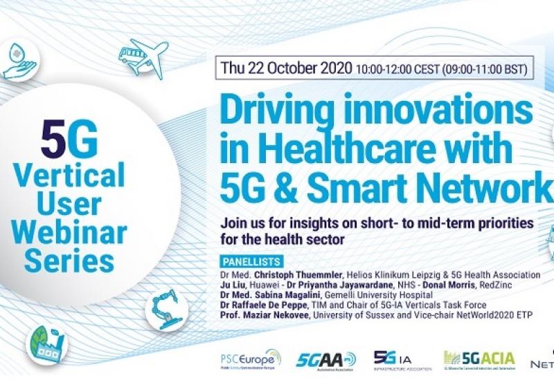 2 days left to register to the webinar on 22.10 (10 to 12 CEST) helping define short/mid-term priorities for the adoption of #5G & smart #networks in #healthcare! @Networld2020 @NHSuk @RedZincServices @NetTechEU @CYBERSECEU @MagaliniSabina @donalmorris
https://t.co/95uj8NXYZM https://t.co/cyKfTCK7Xi