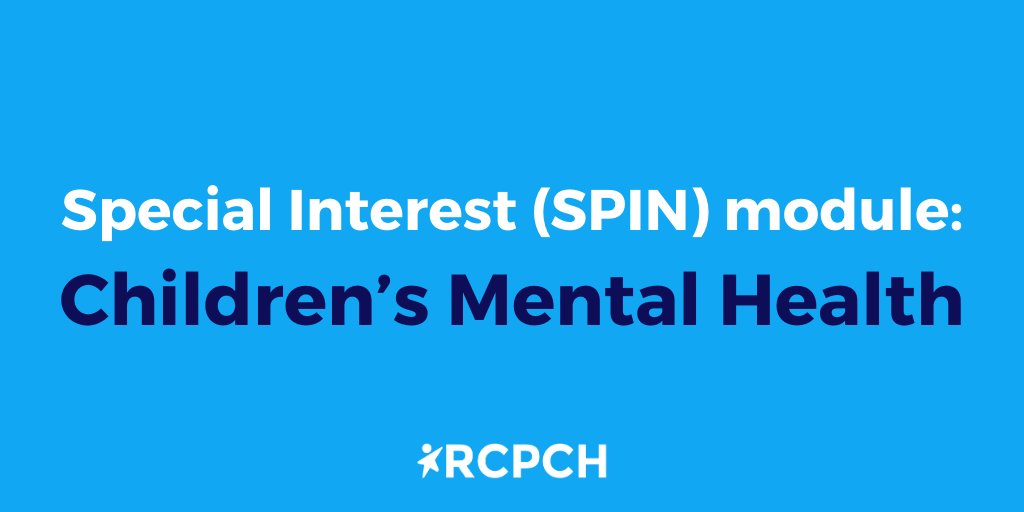 New: Special Interest (SPIN) module on Childrenās Mental Health. Built in response to a growing need for a deeper understanding of childrenās psychological health issues within #paediatrics. Find out more and apply here: https://t.co/YVQYkcLdcD https://t.co/s528vVXmJe