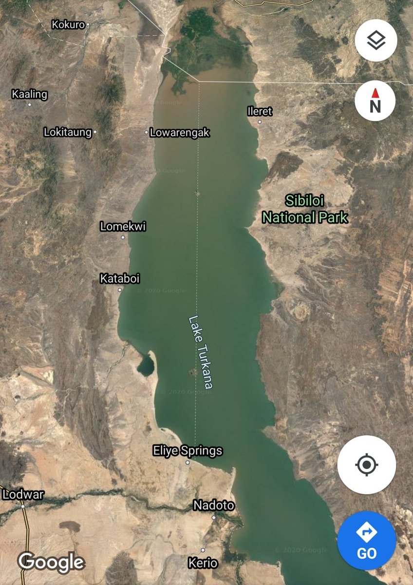 3. LAKE TURKANA - The world's largest permanent desert lake marks the boundary between Marsabit & Turkana counties.From the lake's southern tip to Eliye spring, the western shore marks the boundary. The boundary then goes north to the Ethiopian border via Central & North Island