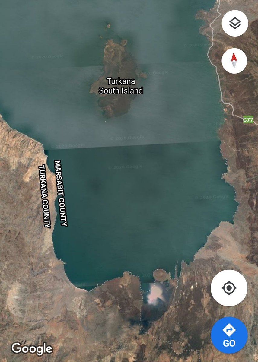 3. LAKE TURKANA - The world's largest permanent desert lake marks the boundary between Marsabit & Turkana counties.From the lake's southern tip to Eliye spring, the western shore marks the boundary. The boundary then goes north to the Ethiopian border via Central & North Island