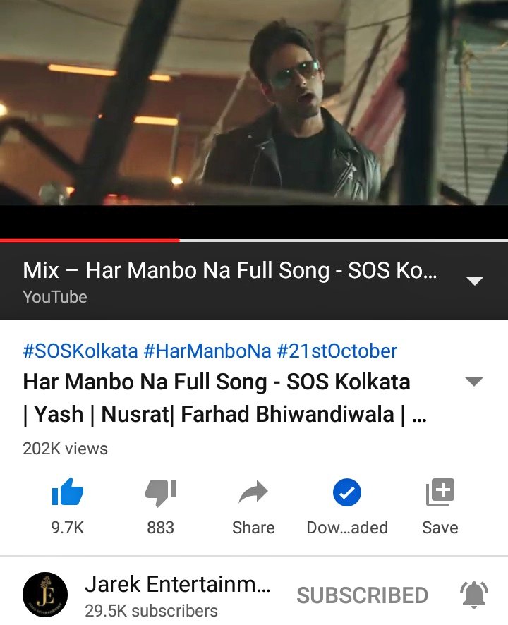 Moumita90583484's tweet photo. It's #200k + Views for the song #HarManboNa 👍👏👏
Congratulations the entire team.💐
#SOSKolkata ❤❤
#21stOct 👍
@Yash_Dasgupta @YashhD_FC
@a_pratyush @SahaEna @pratyush_prod @jarek_ent https://t.co/pkWWW3a8lx