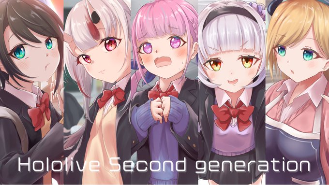 湊あくあ ,紫咲シオン ,百鬼あやめ ,大空スバル ,癒月ちょこ 「二期生