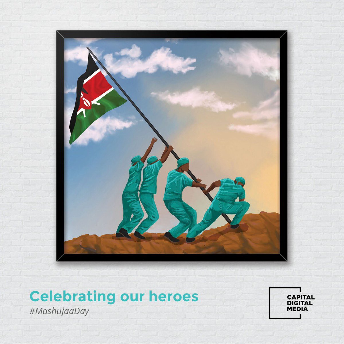 We honor and thank our health care workers for their heroic efforts during the COVID-19 pandemic this #MashujaaDay  🇰🇪