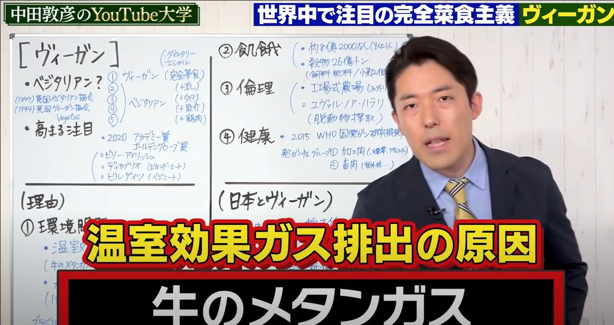 ヴィーガン 中田敦彦のヴィーガン解説が好評 ヴィーガンは社会問題に気づいている人たち Togetter