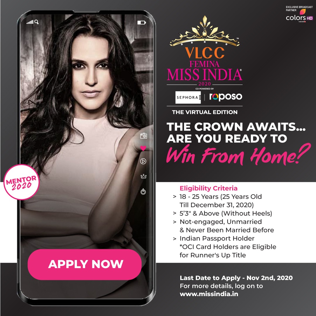 #VLCCFeminaMissIndia2020 online auditions, you can achieve all your dreams straight from home
Register now at missindia.in for @VLCCIndia @FeminaMissIndia 2020 co-powered by <a href="/Sephora_India/">Sephora</a> &amp; <a href="/RoposoLove/">Roposo</a>
Exclusive Broadcast Partner: <a href="/ColorsTV/">ColorsTV</a> HD #MissIndiaAuditions