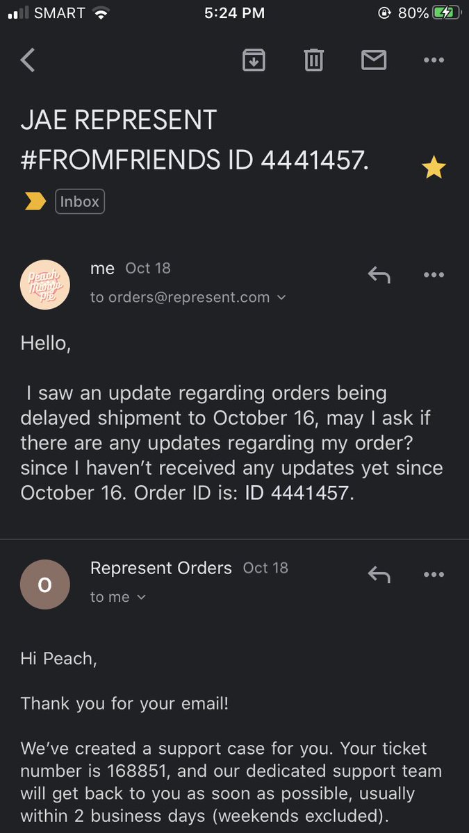 Hi  @Jae_Day6  @Represent, We have placed an order for Jaes collab. The order has amounted to 413.9 Dollars 20K PHP. Today we received an email saying that our items are lost. People purchased through our shop and I hope if not replaced, wish we can get a full refund.