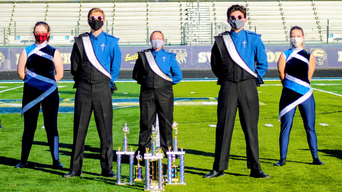 MPCSarts's tweet photo. Congratulations to the Soaring Eagle Marching Band for an exciting win over St. Pius &Commerce High Schools at the Wolverine Classic Competition. #MPCBand received Superior ratings in color guard, drum major, & percussion, and 1st in the color guard & GHAS-A bands. https://t.co/8d9AVgzzbE