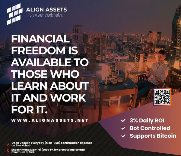 AlignAssets's tweet image. To achieve financial success, create and stick to your plan. 
Join us now and let's start building your dreams.
#alignassets #passiveincome #automatedtrading