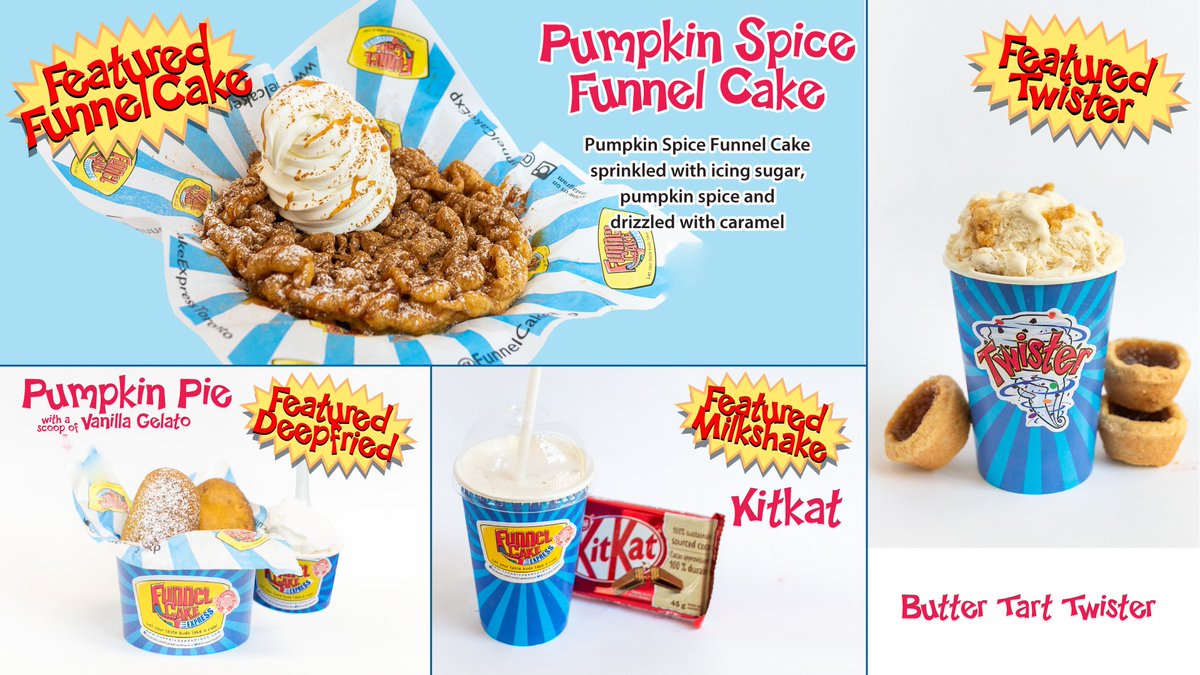 Once a week and a half left to try this months featured menu 🍂🎃
▪️
▪️
▪️
▪️
▪️
▪️
▪️
#takeout #icecream #foodtruck #festival #funnelcakeexpress #fall #october #toronto_insta #torontofood #torontofoodie #ribfest #dailyfood #foodbloggerlife #foodfestival https://t.co/Qg7vBugOyJ